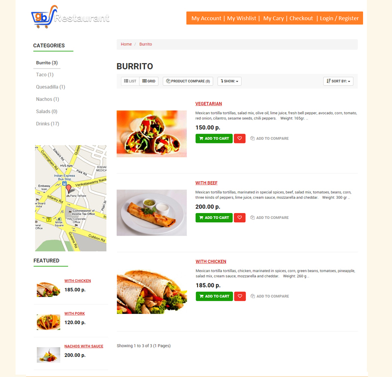restaurant ordering system project