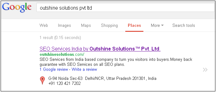 Local Result of Outshine Solutions Pvt Ltd